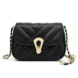 FOXLOVER Mini Quilted Chain Crossbody Bags for Women Cell Phone Purses Casual Women’s Shoulder Bag