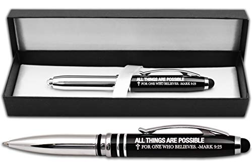 Mark 9:23 christian gift pen with engraved bible verse …