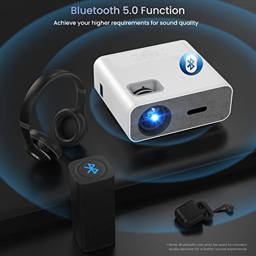 Hompow Projector With Wifi And Bluetooth, 4K Supported Bluetooth Projectors For Outdoor Or Indoor, 11000 Lumen Mini Portable Phone Movie Projector For Laptop, Smartphone, Tv Stick, Xbox, Ps5 #TOP4