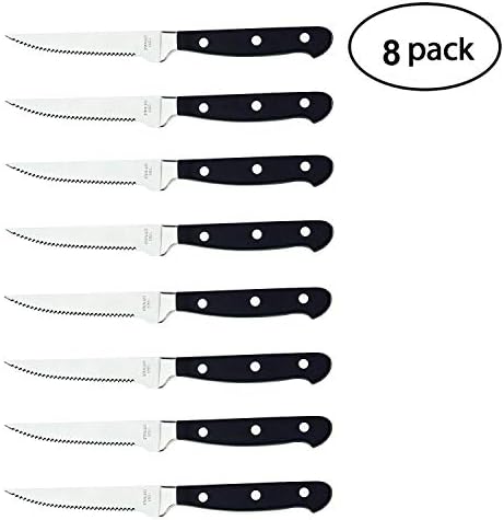 Premium Serrated Steak Knives 8-Piece Laser Cut Ultra-Sharp Stainless Steel Steak Knife, Cutlery Set,Dinner Knives Gift Set By Sinardo