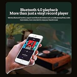 AURADO Tourne-Disque Bluetooth Platine Vinyle Tourne-Disque avec Haut-parleurs intégrés pour disques Vinyle 3 SP (Tourne… - Les Beatles, Paul McCartney, John Lennon, RIngo Starr, George Harrison AURADO Tourne-Disque Bluetooth Platine Vinyle Tourne-Disque avec Haut-parleurs intégrés pour disques Vinyle 3 SP (Tourne… – Image 2