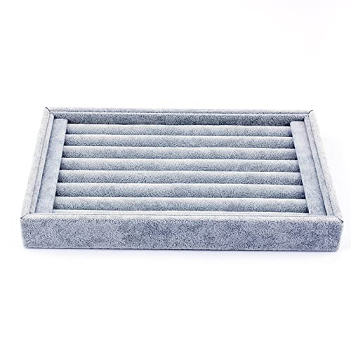 Caja de exhibición de aretes de anillo, tarjetas de joyería de terciopelo Anillos de la bandeja de joyería Collar colendiente Caja de almacenamiento de la caja de almacenamiento