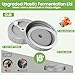 4-Pack Mason Jar Fermentation Kit(Jars Included) Four 32oz Fermentation Jars with Plastic Fermenting Lids, Airlocks, Silicone Rings & Grommets, and Glass Weights for Easy Fermenting & Storage