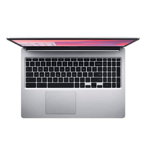 Image of acer Chromebook 315 Laptop, 15.6 inch FHD Touchscreen Display, 4GB RAM, 64GB eMMC SSD, Intel Celeron N4020 Processor, Wi-Fi, Bluetooth, Webcam, USB-C, Protective Sleeve, Chrome OS, Pure Silver, N19Q3