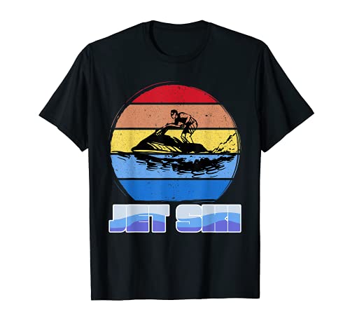 Jet Ski Vintage Retro Atlético Playa Verano Deportes Jet-Ski Camiseta