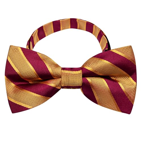 Image of YourTies Bow Ties for Men Pretied Bowties Solid Color Satin Bow Tie Formal Business Tuxedo Wedding Party Prom