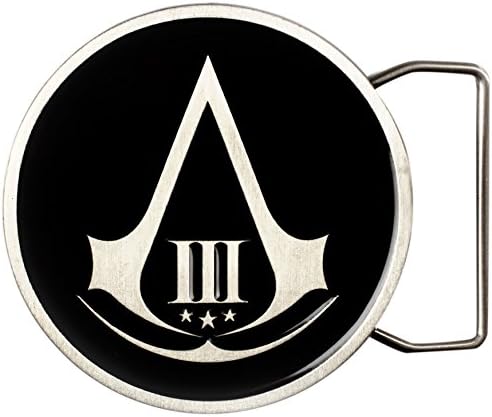 Assassin's Creed III Men's Round Buckle One Size Black