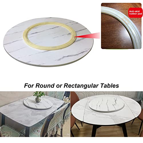 Lazy Susan de madera noble plato giratorio 360 de 700 mm sin montaje 4