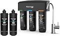 Waterdrop TSB 3-Stage High Capacity Under Sink Water Filter and Waterdrop WD-10PP/WD-10GC Under Sink Water Filter, Replacement for Waterdrop TSA & TSB 3-Stage Under Sink Water Filter System