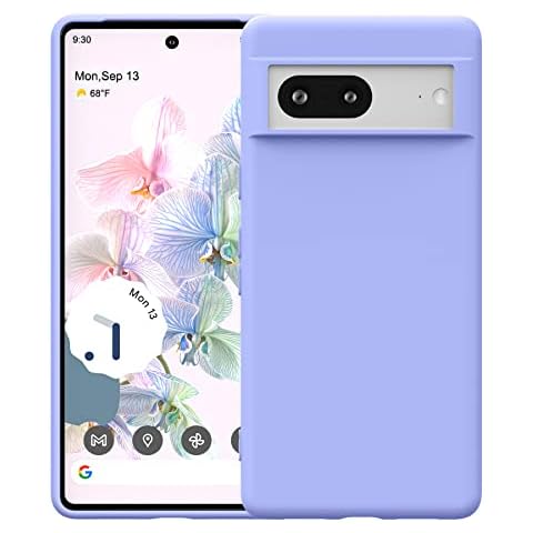 Foluu Designed for Google Pixel 7 Case, for Pixel 7 Silicone Shockproof Phone Case with [Soft Anti-Scratch Microfiber Lining] for Google Pixel 7 2022 (Purple) Cover