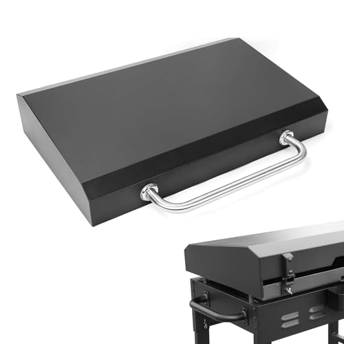 Back Hinged Lid for 28 Blackstone Griddle 1517 1853 1605 1803 1839 1856 1885 5003 Griddle Lid Also fits Nexgrill Member Mark and Other 28 inch griddles Hard Cover Hood with Handle