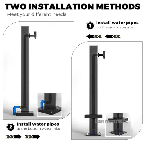 Columna de agua para jardín vertical grifo exterior antihielo y toma de suelo 8