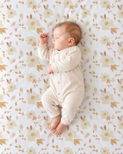 Image of Crib Sheets for Boys and Girls, 2 Pack Fitted Baby Sheets for Standard Toddler Mattress 28 inch x 52 inch, Soft Breathable Jersey Knit Baby Bedding (Honeybee Dreams)