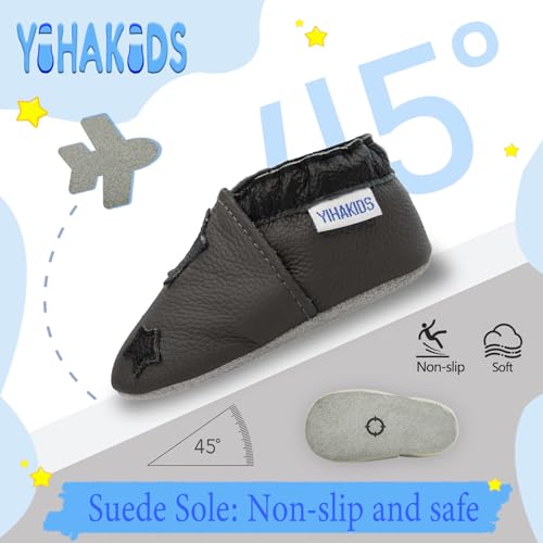 YIHAKIDS Soft Sole Baby Girls Boys Shoes Infant Toddler Leather Moccasins Slippers First Walker Crib Shoes Unisex 0-36 Months3