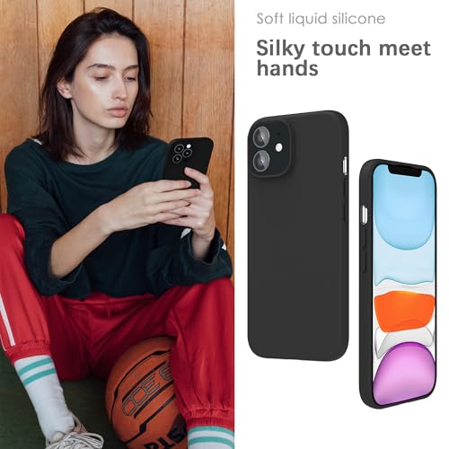 YATWIN Silicone Back Case for iPhone 11, Soft-Touch Phone Back Cover for Apple iPhone 11 - Black 4