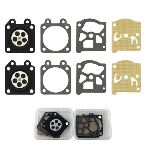 wilcractk Kit de Réparation de Membrane et Joint de Carburateur 2 Pièces, Compatible avec Walbro WA WT gaz, Remplacé par D10-WTA, Idéal pour la Réparation...