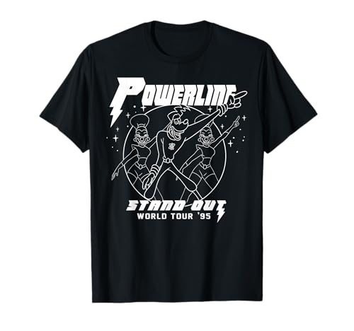 T-shirt Dingo Disney en coton col rond imprimé graphique Powerline pour adulte