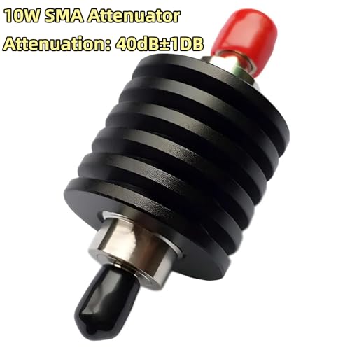 40db 10w sma rf attenuator - 50 ohm fixed coaxial attenuator dc-3ghz with sma male to female connector for ham radio rf testing 40db