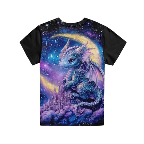 Image of Kids Graphic T-Shirt Boys Girls Novelty Tees Top Short Sleeve Shirts Summer Blouses 3-16