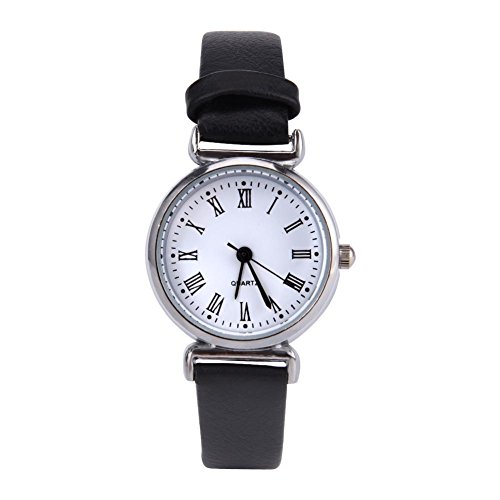 YUYTE Damen Quarzuhren, Exquisite Kleine Einfache Damenkleid Retro Lederkleid Mini Armbanduhr (02)
