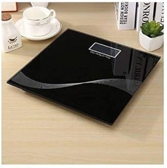 ASPENX Electronic Thick Tempered Glass & LCD Display Digital Personal Bathroom Health Body Weight Scales for Body Weight, Weight Scale Digital for Human Body,(Black Colour)