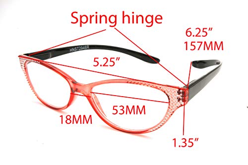 ColorViper Lightweight Plastic Hanging Reading Glasses Free Pouch SPRING HINGE3