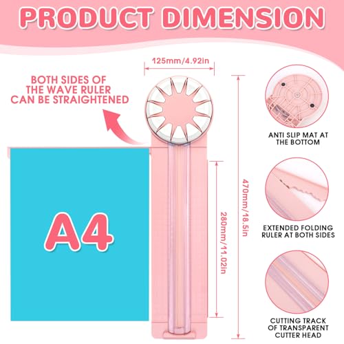 Papierschneider 12 in 1 Schneidemaschine Papier Papierschneidegerät Tragbare Multifunktionales Papierschneidemaschine Papier Schneidegerät für Bastelpapier Postkarte Scrapbook Handwerk (B)