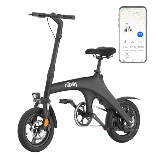 Hiboy C1 Electric Bike for Adults, Max 20MPH Speed & 43.5 Miles Range（PAS）, 500W Peak Motor and Removable Battery, Front Suspension Electric Bicycle, 14" Foldable ebike, UL2849 Certified