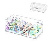 Bssowe Caja De Almacenamiento Para Accesorios De Pelo, Organizador Multiusos Para Niñas, Caja De Acrílico Con Divisores, Organizador De Accesorios Para El Pelo Para El Pelo, Gomas Para El Pelo, Clips