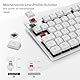 LeadsaiL FA98 Mechanische Tastatur und Maus set Kabellos, QWERTZ Layout Funktastatur mit Maus, Low-Profile Rotem Schalter, 98 Tasten Kompakte Keyboard,1600 DPI Mouse für Windows MacOS PC Laptop-Silber