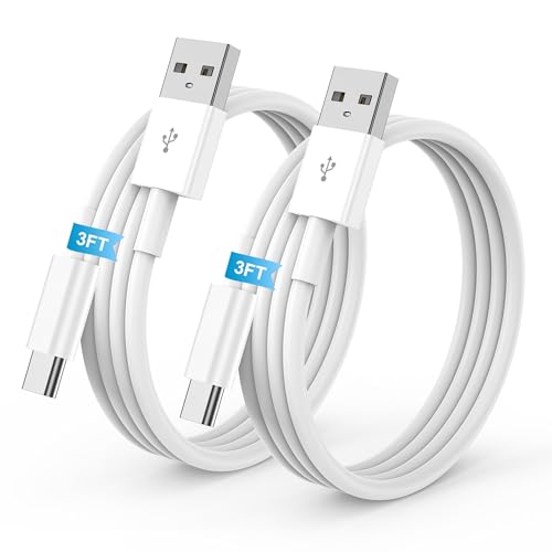 2Pack 3FT USB A to USB C Cable for iPhone 17 16 15 Charger Cord for Apple 17 16 15/Pro/Pro Max/Plus Type C Cord for iPad Pro 12.9/11 Air 5th/4th Gen Car Charger Carplay Charging Cable