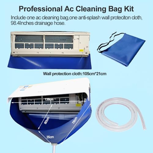 Ac Cleaning Bag with Wall Protection Cloth, Professional Mini Split Cleaning Bag, Split Ac Unit Cleaning Bag, Ac Cleanin - Additional View