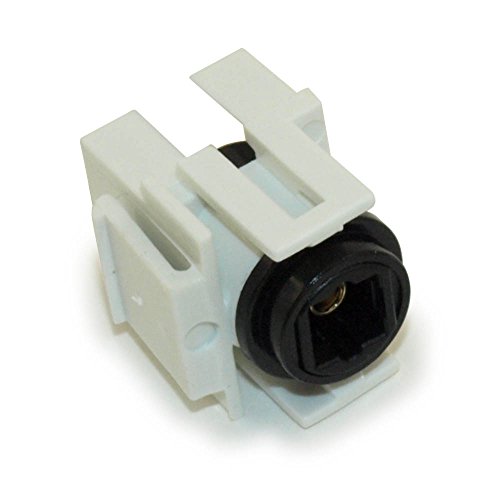 MyCableMart Keystone Jack Insert/Coupler Type: Toslink Optical Female/Female, White