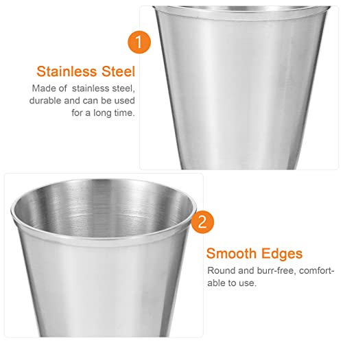 Gadpiparty 12 Pçs Copos De Shot De Aço Inoxidável Recipiente De Bebida De Vidro Inquebrável Atirador