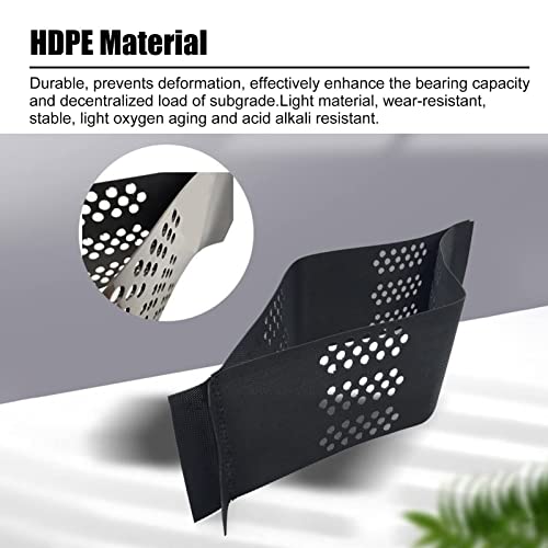 geo grid 2"Inch Geogrid Driveway, 3ft/ 6ft/ 10ft/ 16ft/ 20ft/ 26ft/ 30ft Geocell Grid, Geo Grid Gravel Stabilizer for Driveway Light Truck Parking Lots, Soil Ground Mud Control Grids with Drain Hole,