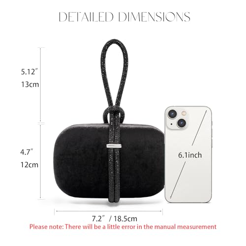 Image of CARIEDO Women's Rhinestones Evening Handbag Crystal Clutch Bridal Purse for Wedding Prom Night Out Party