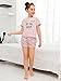 Kingdenergy Girl’s T-Shirt Shorts Set 2 Piece Printed Outfits Fashion Closed Eyes Clothing Sets Pink