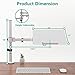 WALI Laptop Mount Arm for Desk, Laptop Tray, Fully Adjustable, up to 17 inch, 22lbs, with Vented Cooling Platform Stand (M00LP-W), White