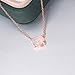 CiNily Opal Necklace 18K Rose Gold Plated Small Pendant Necklace Gemstone Simple Necklace for Women