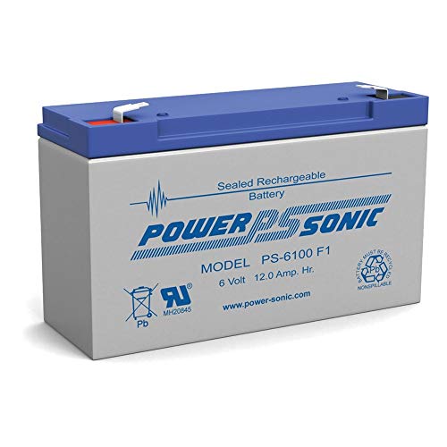 Power Sonic PS-6100 6V 12AH Replacement Battery for Streamlite/Maglite Litebox #1