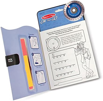 Melissa & Doug Secret Decoder Role Play Detective Kit | Spy Kit for Kids Travel Activity Packs | Kids Travel Games Activity Book | Plane Activities for Kids | Gifts for 7 Year Old Boys or Girls | 7-9