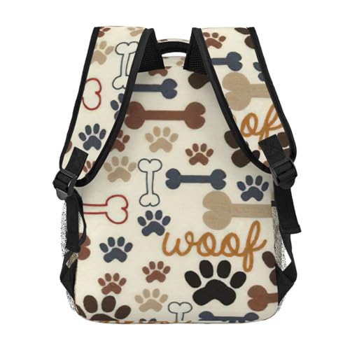 Mochila de ocio con diseño de huesos de perro y estructura flexible 4