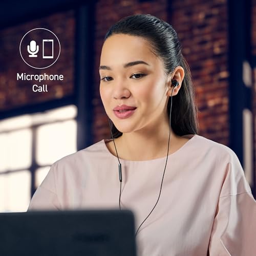 Image of Panasonic ErgoFit Wired Earbuds, in-Ear Headphones with Microphone and Call Controller, Ergonomic Custom-Fit Earpieces (S /M /L), USB-C Compatible - RP-TCM325-A (Blue)