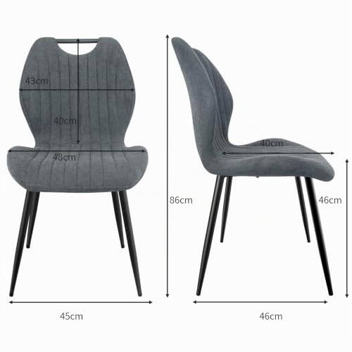 Miniatura 3 de Lewe Juego De Mesa De Comedor Con 4 Sillas, 140 X 80 X 76 Cm Mesa De Comedor Rectangular De Madera Y 4 Sillas De Comedor, Respaldo Alto, Patas De Hierro Negro, Adecuado Para Cocina, Comedor Ysalón