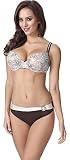 Feba Figurformender Damen Push Up Bikini F01 (Muster-330, Cup 70F / Unterteil 36)