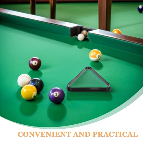 BESTonZON Mini Triangle Pool Rack, Pool Table Accessories, Black Plastic, 5.1 inches, for Kids and Families