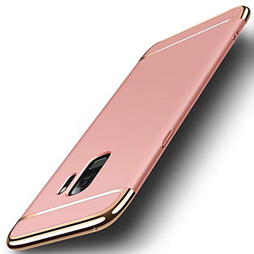 NAISU Galaxy S9 Case, Galaxy S9 Back Cover, Ultra Slim & Rugged Fit Shock Drop Proof Impact Resist Protective Case, 3 in 1 Hard Case for Samsung Galaxy S9 - Rose Gold