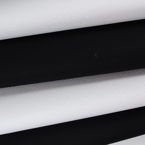 Image of KCS 4 pc of 12 inch x 18 inch(30cm x45cm) 14CT Counted Cotton Aida Cloth Cross Stitch Fabric (White+Black)
