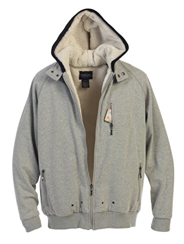 Image of Gioberti Men's Soft Heavyweight Sherpa Lined Fleece Hoodie Jacket