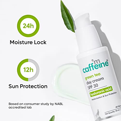 mCaffeine Day Cream For Women with SPF 30 PA++ | With Vitamin C, Hyaluronic Acid & Green Tea for 24hr Moisturization & 12hr Sun Protection |... - Image 4